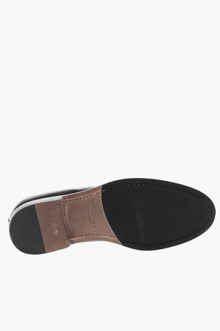 Hammered Leather Penny Loafers