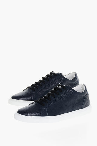 Sneakers Low-Top In Pelle Martellata