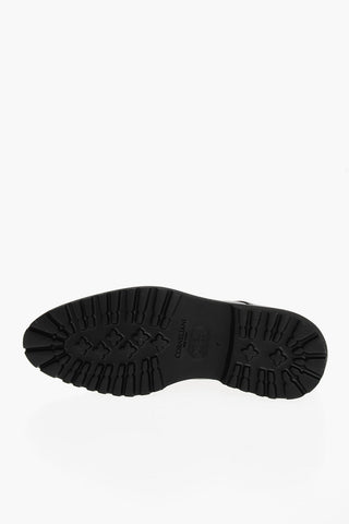 Leather Derby Shoes With Tank Sole