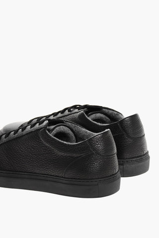 Hammered Leather Low-Top Sneakers