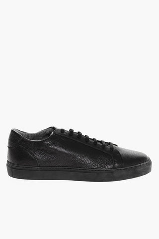 Hammered Leather Low-Top Sneakers