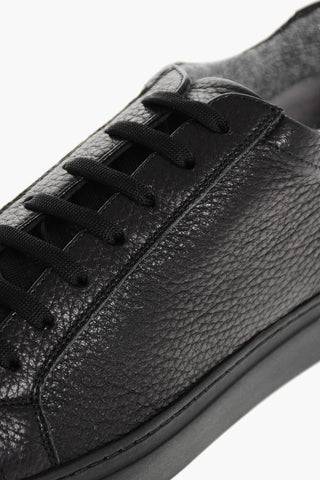Hammered Leather Low-Top Sneakers