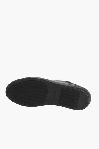 Hammered Leather Low-Top Sneakers