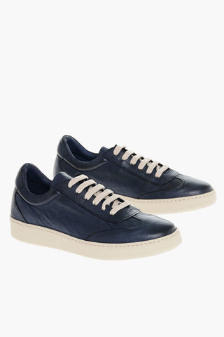 Sneakers Low-Top In Pelle Martellata