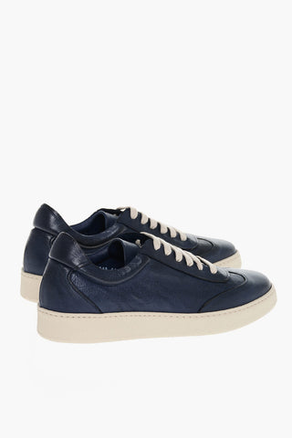 Sneakers Low-Top In Pelle Martellata