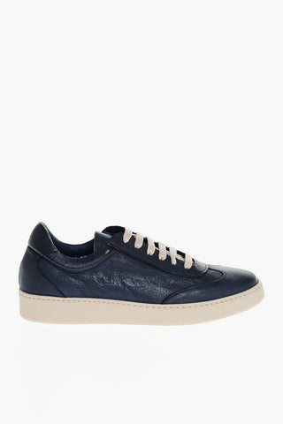 Sneakers Low-Top In Pelle Martellata