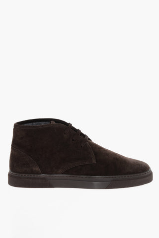 Suede Desert Boots With Rubber Sole