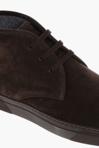 Suede Desert Boots With Rubber Sole
