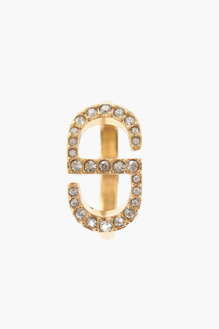Brass Ring with Rhinestones CD Monogram