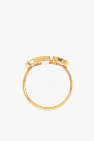 Brass Ring with Rhinestones CD Monogram