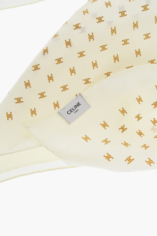 Foulard TRIOMPHE in Seta con Logo All-Over