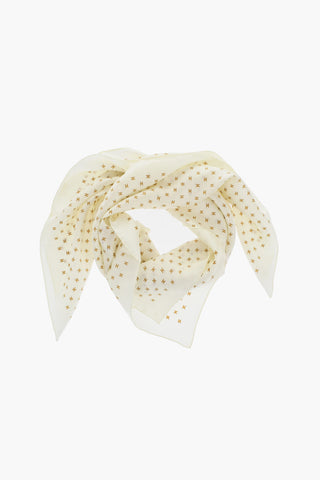 Foulard TRIOMPHE in Seta con Logo All-Over
