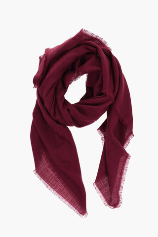 Wool and Silk Scarf With Fringes