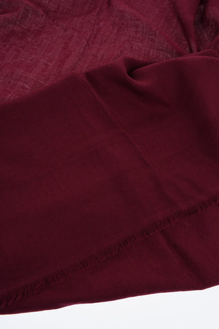 Wool and Silk Scarf With Fringes