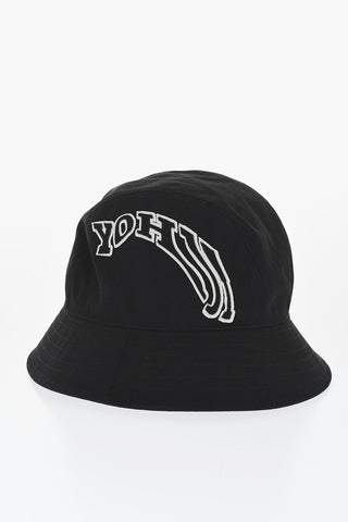 Y-3 Solid Color Bucket Hat with Contrasting Logo