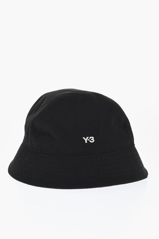 Y-3 Solid Color Bucket Hat with Contrasting Logo