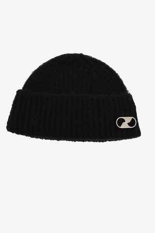 Beanie a Coste con Dettaglio Efetto Argentato