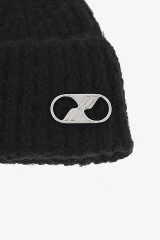 Beanie a Coste con Dettaglio Efetto Argentato