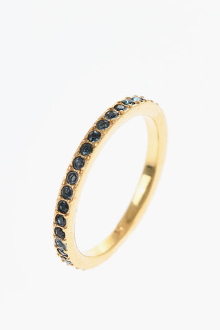 Set 3 Anelli in Strass Effetto Dorato
