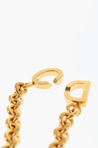 Golden-Effect Chain Bracelet with CD Closure