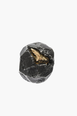 Silver MATERIC Signet Ring with Golden-Effect Detail