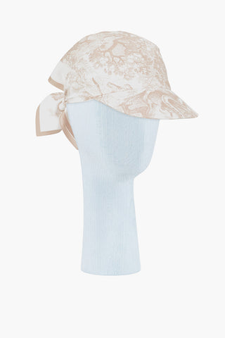 Patterned Silk TOILE DE JOUY SAUVAGE Visor to Tie