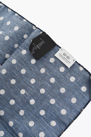 CC COLLECTION Polka Dots Wool and Linen Square Pocket