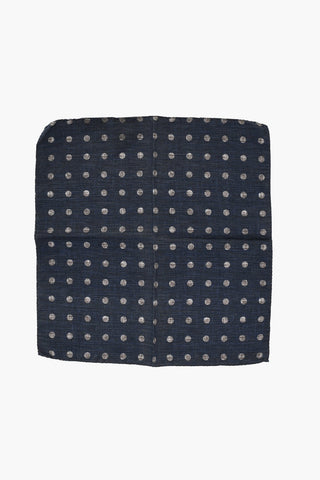 CC COLLECTION Polka Dots Wool and Linen Square Pocket