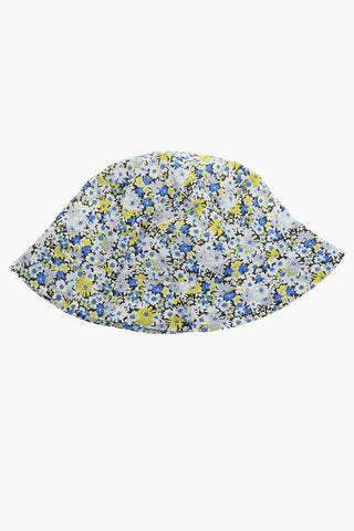 Floral-Motif Cotton Bucket Hat