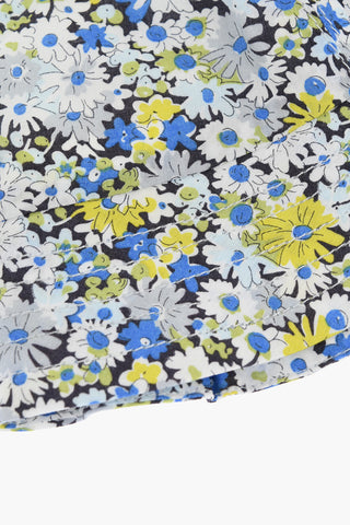 Floral-Motif Cotton Bucket Hat