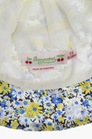 Floral-Motif Cotton Bucket Hat