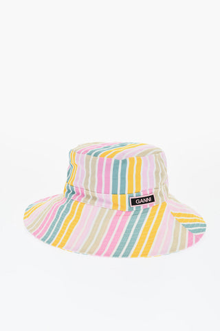 Cotton Awning Striped Bucket Hat