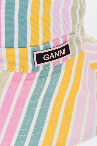 Cotton Awning Striped Bucket Hat