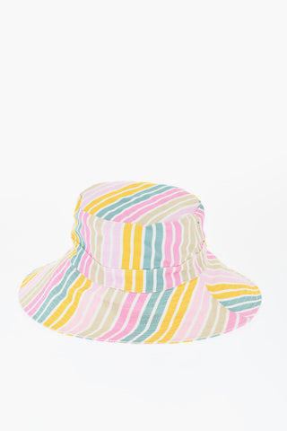 Cotton Awning Striped Bucket Hat