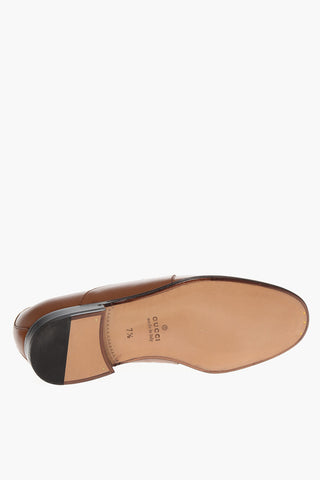 Leather Loafers With Chain Detail