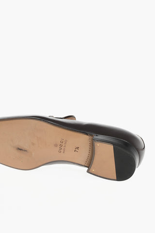 Leather Bit Loafers With Logo Detail