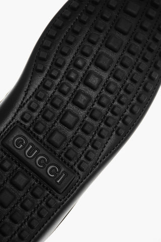 leather Loafers With Cut-Out Logo