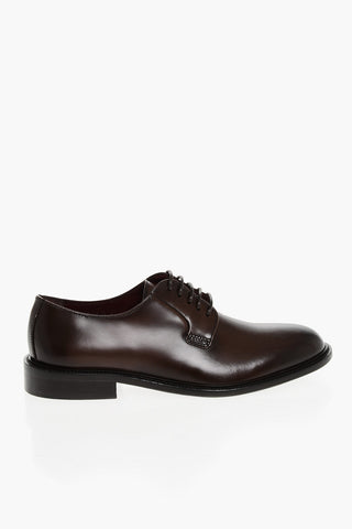 Scarpe Derby In Pelle Spazzolata