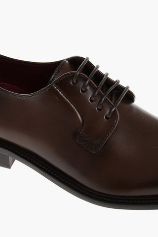 Scarpe Derby In Pelle Spazzolata