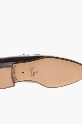 Leather Loafers With Interlocking Logo