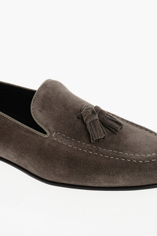 CC COLLECTION Suede Loafers With Tassels