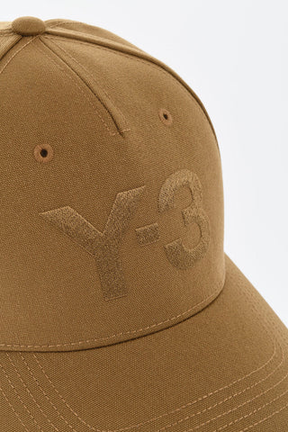 Y-3 Cappello da Baseball a Tinta Unita con Logo Tono su Tono