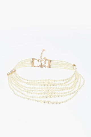 Beads Necklace with Golden Details