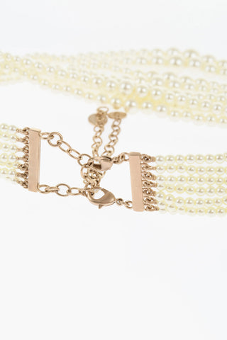 Beads Necklace with Golden Details