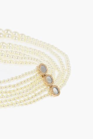 Beads Necklace with Golden Details