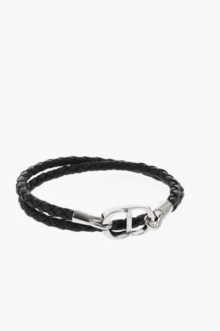 Braided Leather Double Bracelet