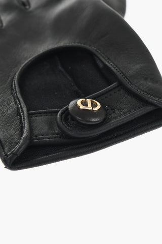 Guanti In Pelle con Dettaglio Cut Out