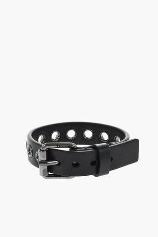 Leather Bracelet with Eyelets