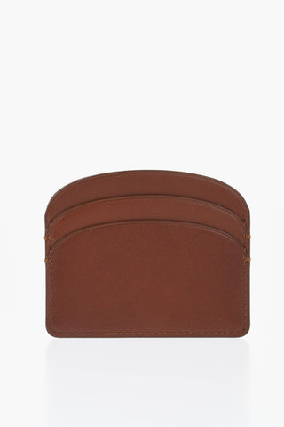 Solid Color Leather Card Holder