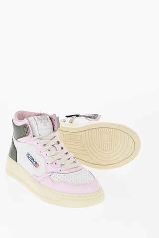 Leather MEDALIST High-Top Sneakers with Side Zip